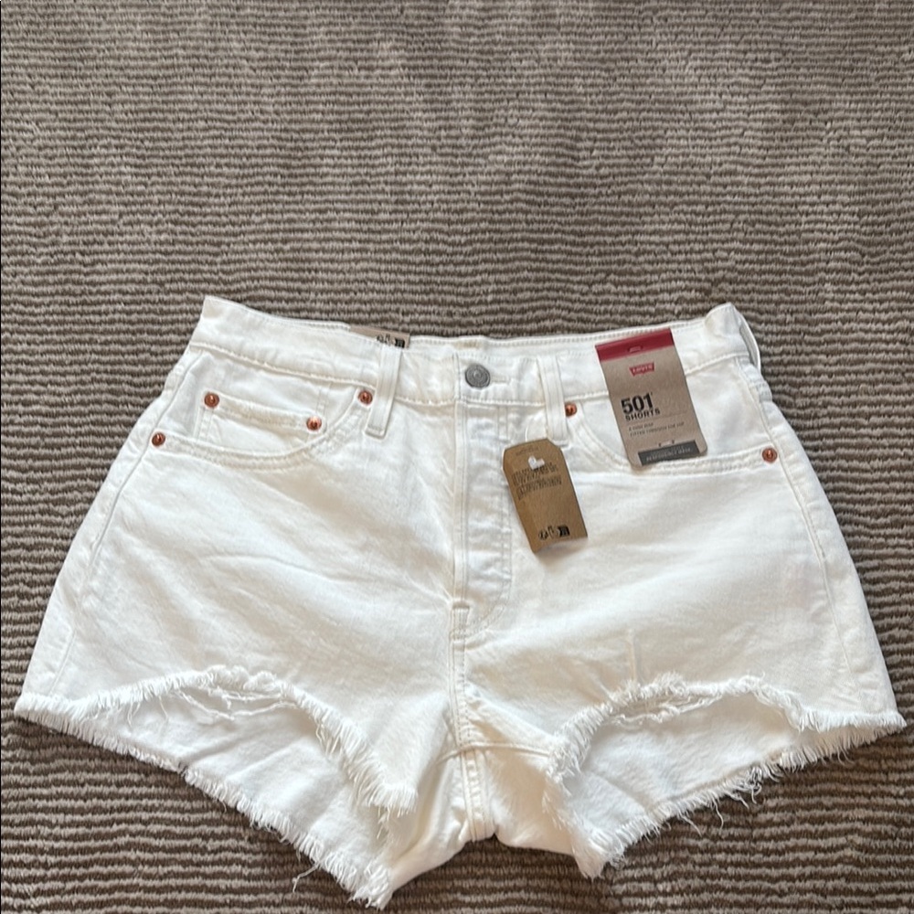 Levi's Women's White Denim Shorts